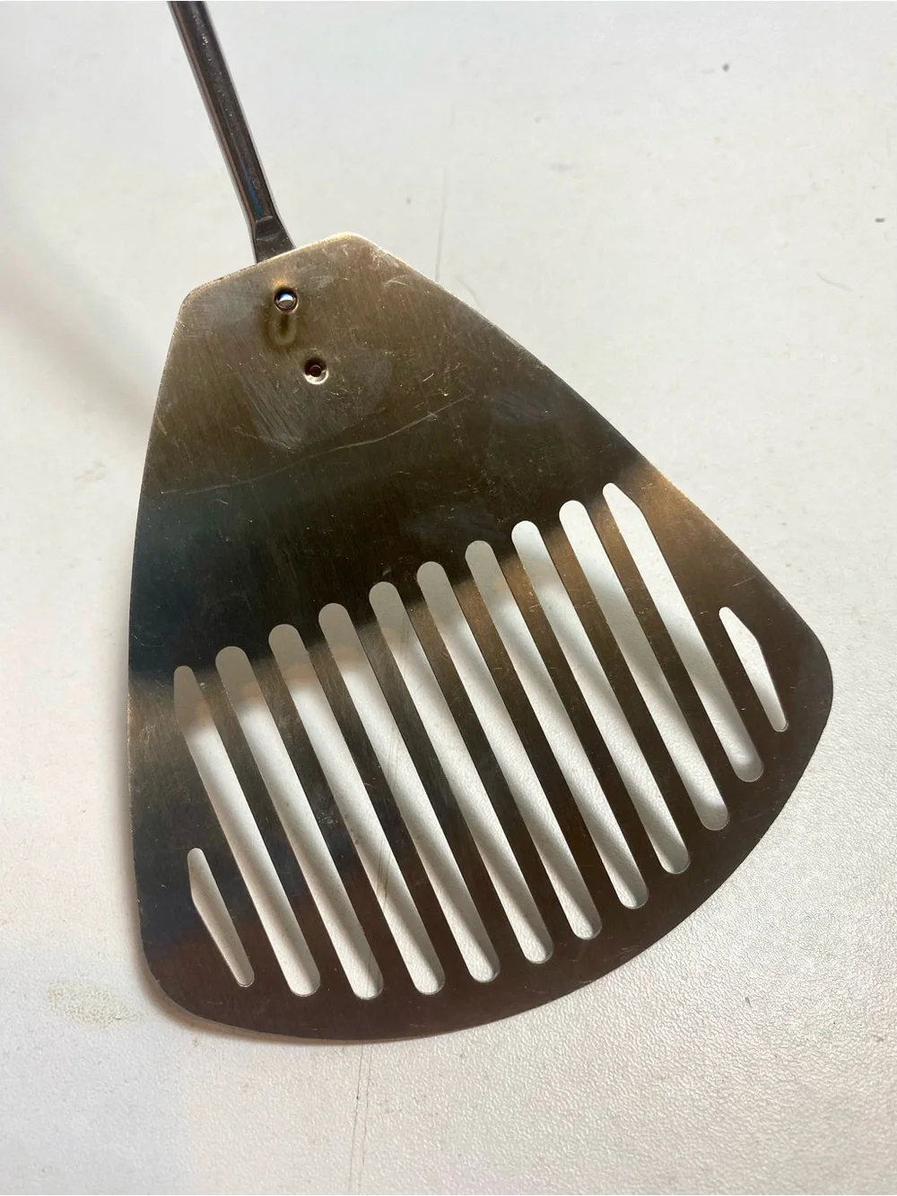 Vintage Slotted Turner Stainless Steel Black Handle Retro Kitchen